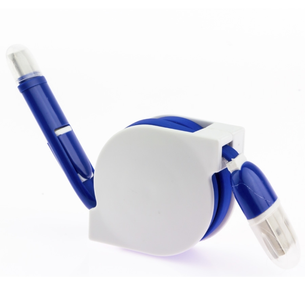 Cabo USB carregador e sincronizador 3×1 retrátil